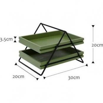 2-Layer Green Cake Stand