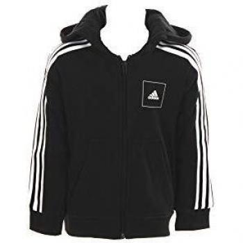 Adidas JB A AAC Fz HD Maillot de survêtement Fille, Noir/Noir/Blanc, 110