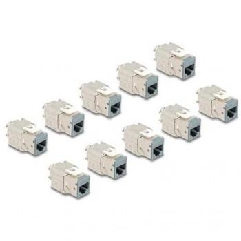 Modulo Keystone RJ45 Femmina LSA Cat‑6A Senza Tool – Set da 10