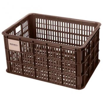 Basil Fietskrat Crate L 40L Choco Brown voor MIK/Racktime