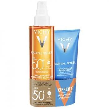 Vichy Capital Soleil Pacote Óleo SPF50 200ml + Loção Suavizante 100ml