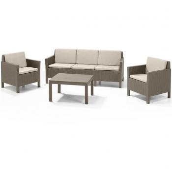 Resina Polirattan Salotto Chicago Cappuccino