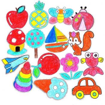 Jeu de bricolage en papier pour enfants (54/101 pièces) avec timbres dessin animés ZXH