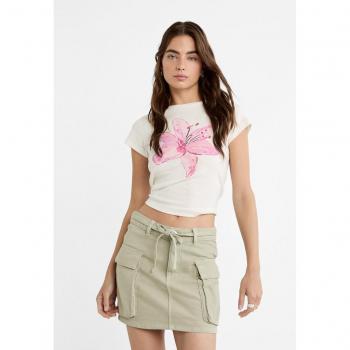 Stradivarius Mini Gonna 44 Kaki – Militare