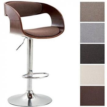 Thekenhocker Manaus (CLP) – Holzsitzschale, drehbar, Kaffee Braun