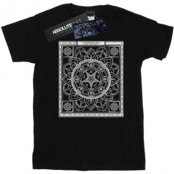 Celestial Five‑Point Tee, Feminine Boyfriend Fit, Black, XL