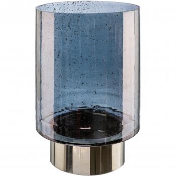 Creativ deco Glaswindlicht, (1 St.), mit Metall-Base, Höhe ca. 30 cm
