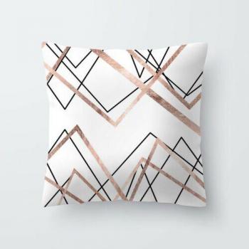 Rose Gold Print Throw Pillow Cover 45x45cm