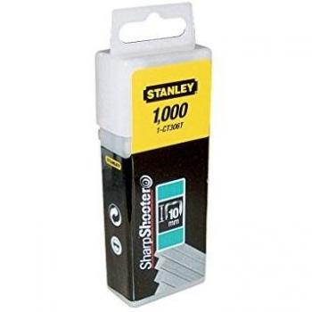 Stanley 10mm Flat Narrow Crown Staples (1000 Pieces)