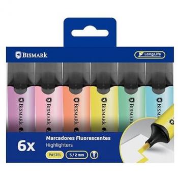 Set de 6 Marcadores Neón y Pastel Bismark