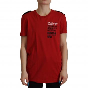 Dolce & Gabbana Red Amor Vincit Omnia Crewneck T-shirt