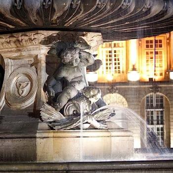 Décoration Murale Fontaine Bordeaux 45x45 cm