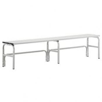 Banc de vestiaire « Certeo Sypro » avec lattes en aluminium, hauteur 450 mm, profondeur X mm