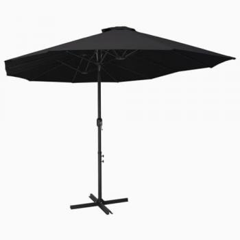 Auvent extérieur et structure en aluminium 460 x 270 cm noir