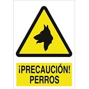 Señal de precaución para perros 297 x 210 mm