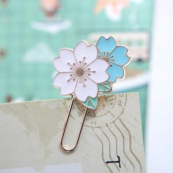 Metal Cherry Blossom Bookmarker