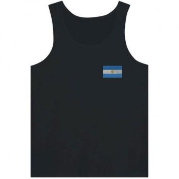 Slim-Fit Argentina Flag Shirt – Classic Black, Pure Cotton, Unisex Design