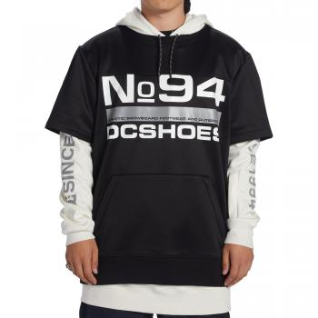 DC XS Male Black Zip‑Pouch Hoodie