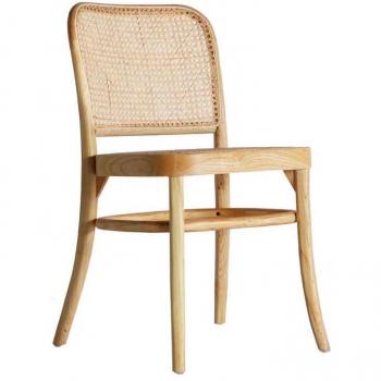 Silla de Madera de Olmo en colores Natural y Marrón 45x52x81cm