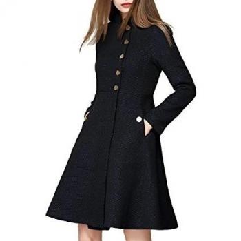 Blusa de largo con pechera única y cuello tipo chaqueta en jacquard negro