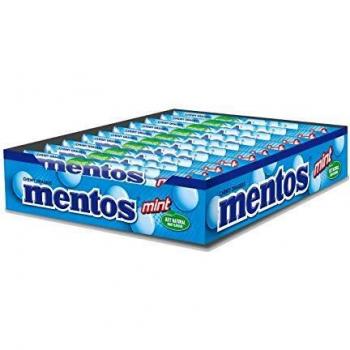 MENTOS MINT MENTA CARAMELO MASTICABLE SIN GLUTEN PASTILLAS AZUCAR 20U