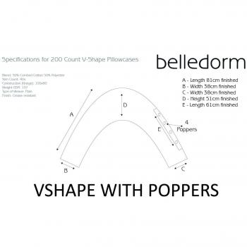 Belledorm 200 Thread Count V Shaped Pillow Cover