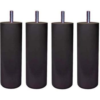 Pieds de lit en bois gris taupe