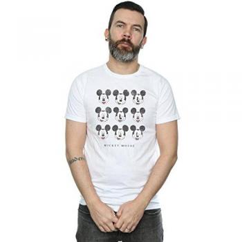 Disney Men's Mickey Mouse Wink and Smile T-Shirt, White, XX-Large