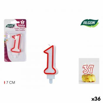 Candele Algon Set Rosso (36 Pezzi)