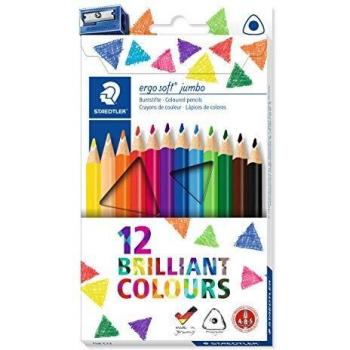 STADTLER Dreikant-Buntstift ergosoft jumbo, 12er Set
