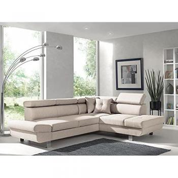 Lisa Design Eckcouch mit Kopfstützen