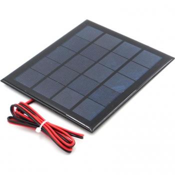 Panel Solar de 5V 500mA con Cable Extensor de 100cm