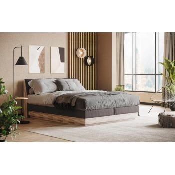 HOME AFFAIRE Boxspringbett »Naome«, schwarz, Komplettbett mit Topper