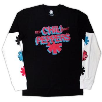 Red Hot Chili Peppers Shock Logo Long Sleeve Top – Black – Large