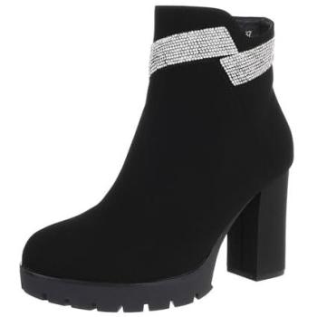 Ital‑Design Schwarzer Hochschuh-Stiefel für Frauen