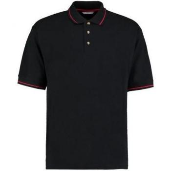 Kustom Kit Men's St Mellion Classic Polo Shirt Black/Yellow