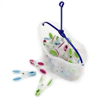 Panier à pinces à linge MSV + set de 24 pinces bi-matière