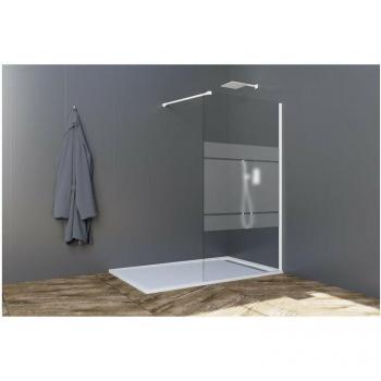 Panel fijo para ducha con vidrio templado 8 mm y marco resistente