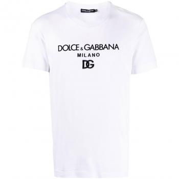 Dolce & Gabbana Men's White Crew-Neck Tee