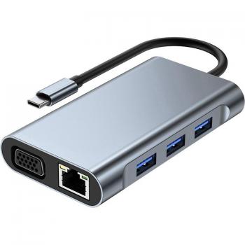 7 in 1 USB-C Dockingstation mit HDMI, VGA, USB 3.0 und 2x USB 2.0