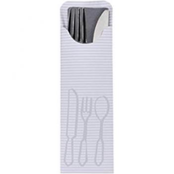 Papstar Serviettes de poches gris 81012