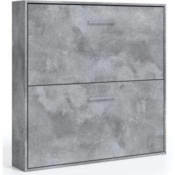 Lit Escamotable Sophia 90x190 en Gris Ciment