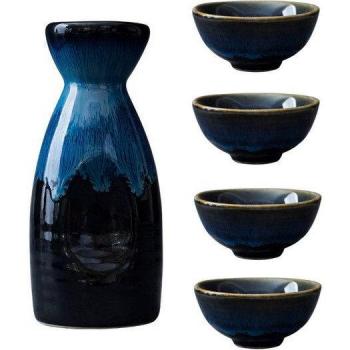 Keramisches Sake-Set 5-teilig für Bar und Zuhause