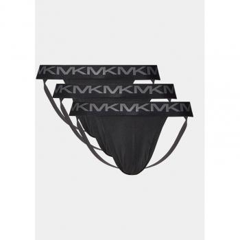 Michael Kors Herren‑Slip & Jockstrap Duo (6BR1J10033), Schwarz, Größe L