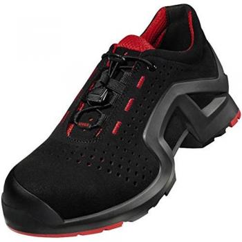 Scarpe antinfortunistiche Uvex 1 S1P SRC ESD, taglia 38, colore nero e rosso
