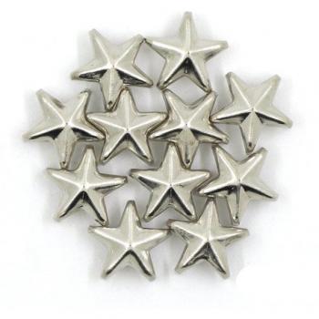 100Pcs 10mm Star Shape Rivets Silver for Punk Clothing