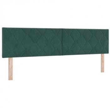 Testiera Wall-Mount Verde Scuro 180 cm in Velluto di Lino