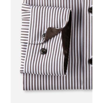 Olymp Business Kleding – Langmouw Hemd Bruin 122264