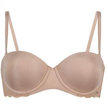 Soutien-gorge à armatures préformé sans bretelles Angie (Beige)