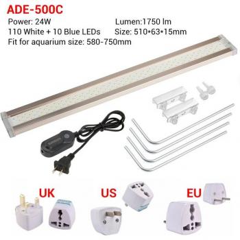 Nicrew – lampe LED pour aquarium 12-24W en aluminium ultra-fin